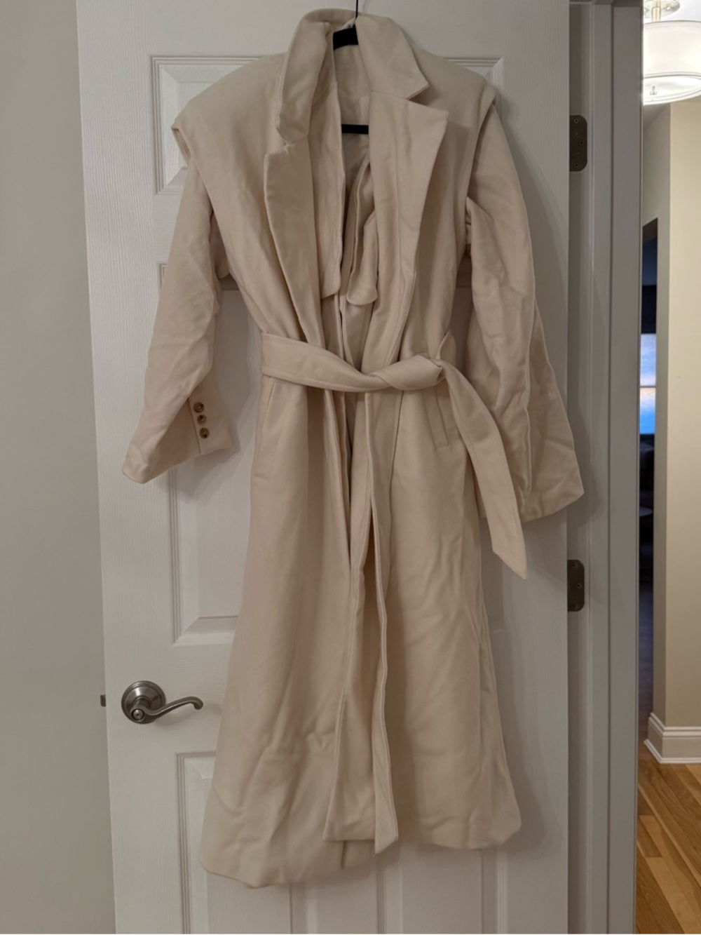 JLUXLABEL IVORY CLOUD WOVEN COAT - Picture 7 of 12